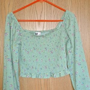 Tight Cropped Floral Shirt